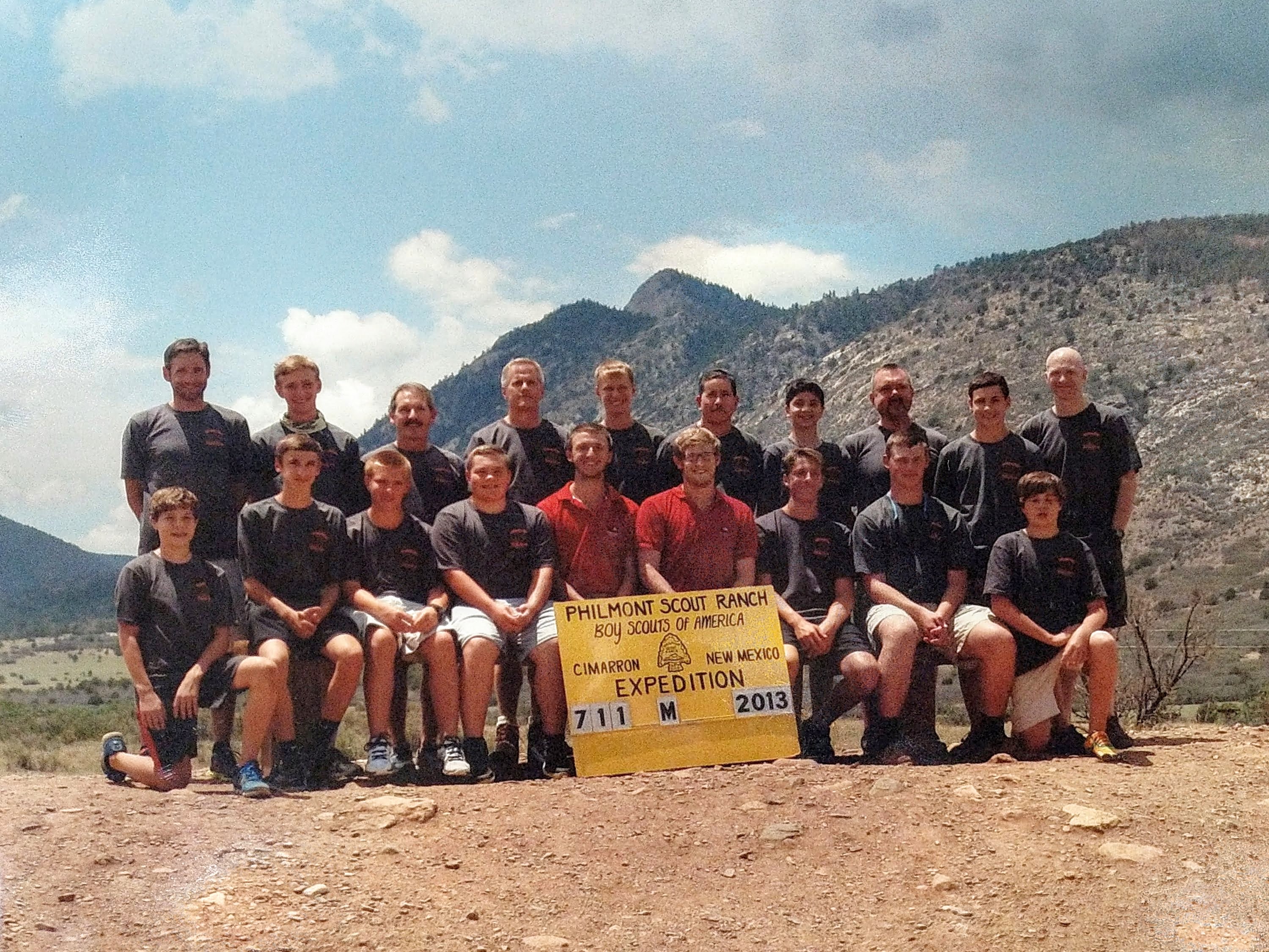 Keith Davis with the Boy Scouts at Philmont